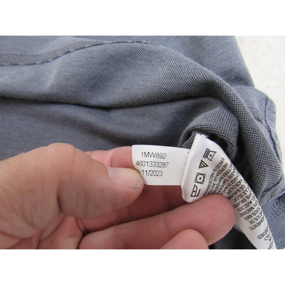 Travis Mathew Zinna‎ Mens XXL Blue Gray Heather Pique Performance Polo Shirt